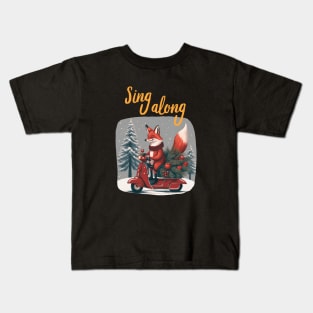 Christmas Melodies on Two Wheels Kids T-Shirt